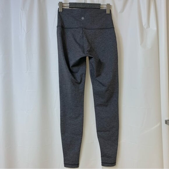 Lululemon Wunder Under Special Edition Tech Mesh 28" Size 8 Heathered Black - Picture 5 of 7